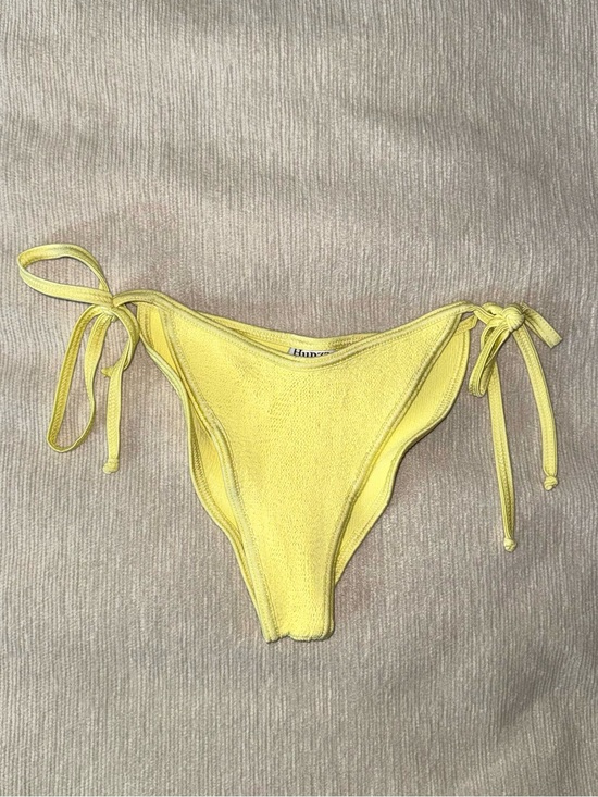 Hunza G Other - Hunza G Yellow Bikini *Bottoms Only* Crinkle Stretchy One Size Side Ties
